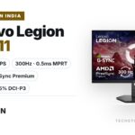 Lenovo Legion 27Q-11 67D3GAC1IN 27-inch QHD IPS gaming monitor with 300Hz refresh rate and 0.5ms MPRT response time