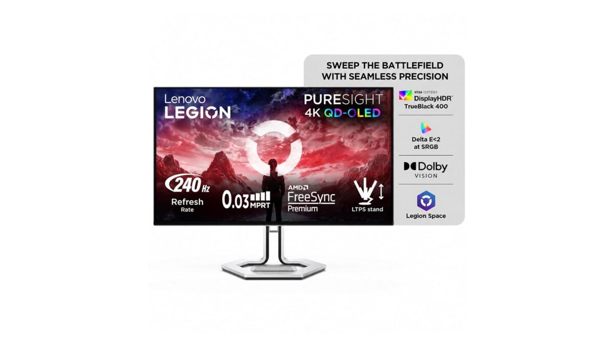 Lenovo Legion Pro 32UD-10 69D0GACBIN 31.5-inch 4K QD-OLED gaming monitor with 240Hz refresh rate and Dolby Vision