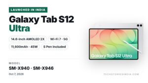 Samsung Galaxy Tab S12 Ultra tablet in Silver with 14.6-inch Dynamic AMOLED 2X display and S Pen